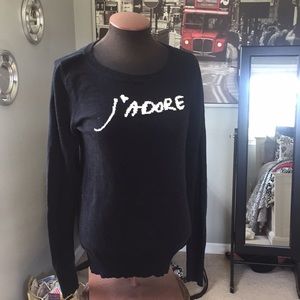 Black Mossimo “J’Adore” Sweater (S)